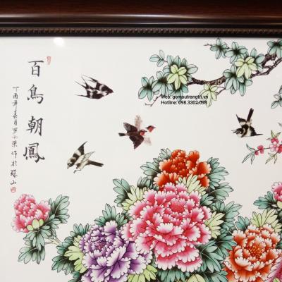TRANH SỨ BÁCH ĐIỂU TRIỀU PHỤNG - QUÀ TẶNG TÂN GIA SANG TRỌNG